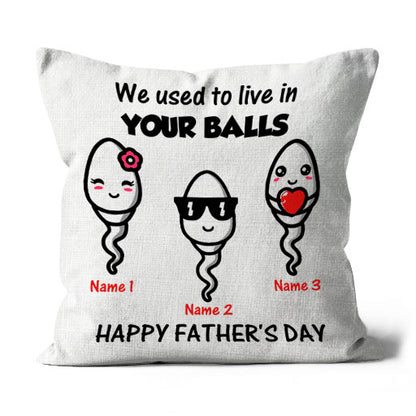 Funny Dad Personalized Pillow (Insert Included) Father's Day Gift Custom Throw Pillow 1-side Print| NPL118