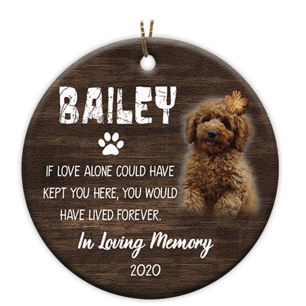 Pet Memorial Ornament - Lived Forever, Pet Loss Ornament, Remembrance Loss of Dog, Loss of Cat, Sympathy Gift for Dog Owners| NOM161