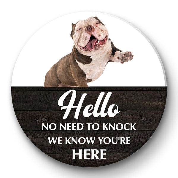 Personalized Pet Image Door Hanger| Custom Pet Picture Door Decor| Dog Welcome Sign Dog Lover Round Door Hanger| Funny Dog Door Hanger with Picture| Christmas Decoration JDH29