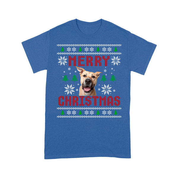 Custom Pet Face Ugly Christmas Sweatshirt T-Shirt - Funny Ugly Christmas Sweater - Dog Mom - Dog Lover Gift - Pet Lover Gift - Cat Mom Sweater NQSD7 - Standard T-shirt