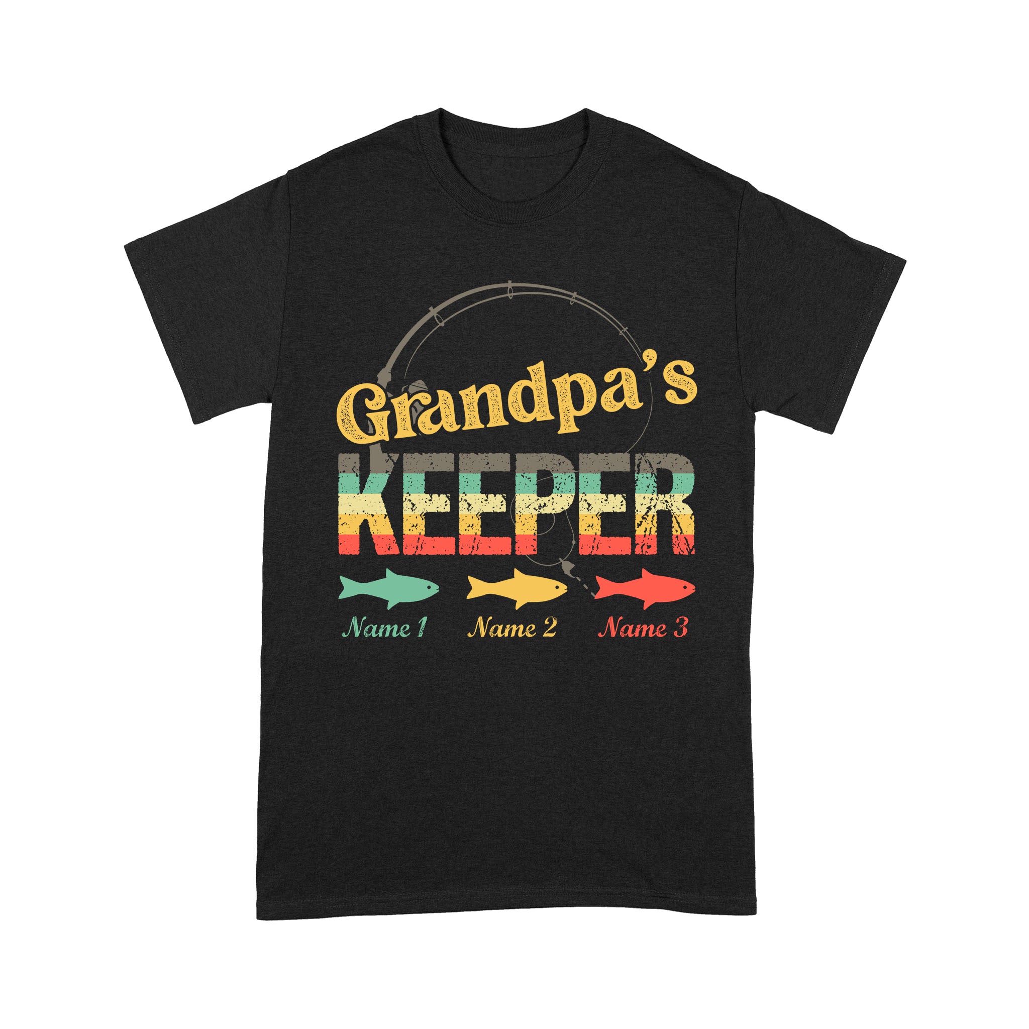 Grandpa's keeper custom fishing shirt, grandpa shirt, gifts for