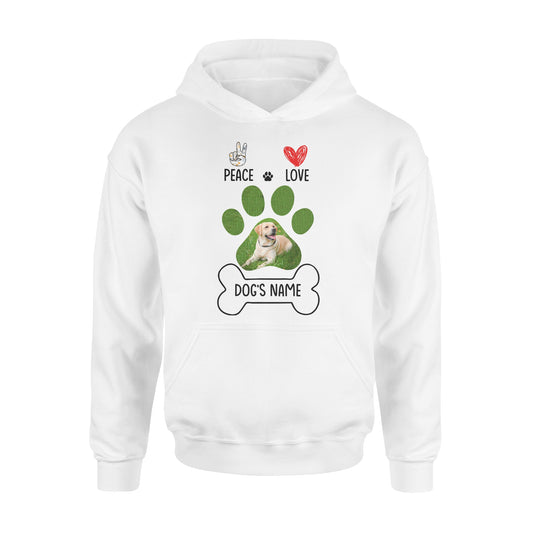 Peace love dog custom dog mom shirt, gift for dog lovers, happy mother's day dog mom D06 NQS1658 - Standard Hoodie