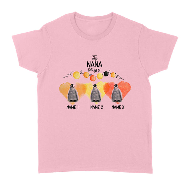 Grandchildren names, Little penguins T-shirt, Gift for Grandma, Mother's day Gift - TNN74D05