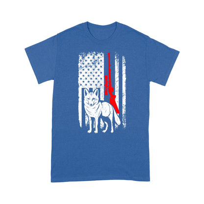 Coyote Hunting American Flag Shirts Predator Coyote Hunter T-shirt - FSD3053 D02