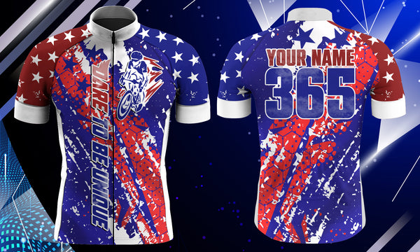 Personalized American patriotic mens cycling jersey Dare to be unique custom Cycling gift ideas| SLC07