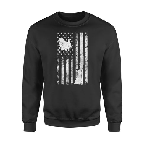 Hunting Shirt with American Flag 4th Jul, Turkey Hunting Shirt, Gifts for Hunters D05 NQS1338 Sweatshirt