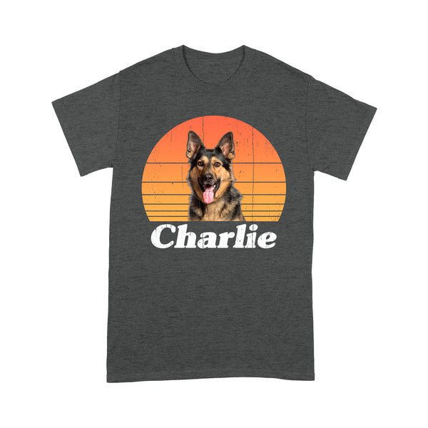Custom Dog Vintage Shirt, Custom Name and Photo Pet Shirt, Dog Lover/Dog Owner Gift, Personalized gifts Standard T-shirt FSD2367D06