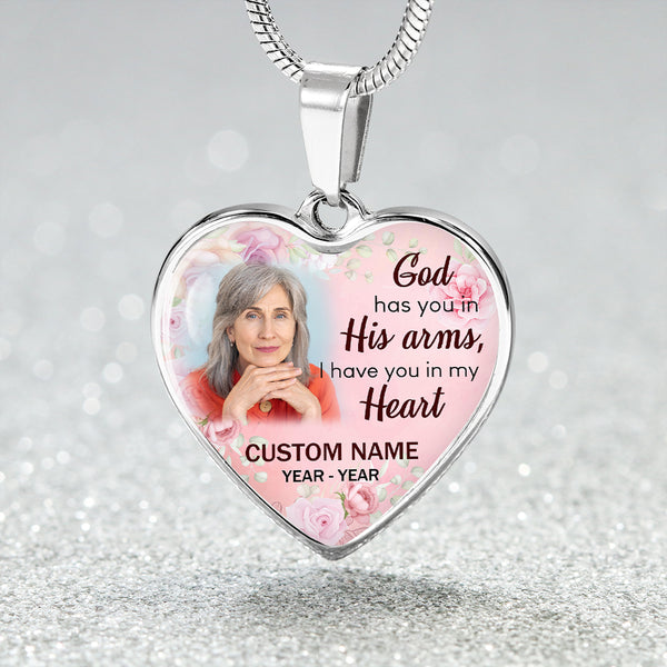 Personalized memorial necklace| In loving memory jewelry| in heaven keepsake gift for loss loved one NNT39