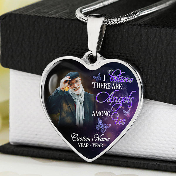 Personalized rememberance memorial necklace| Angel in heaven| Memory jewelry gift for loss loved one NNT23