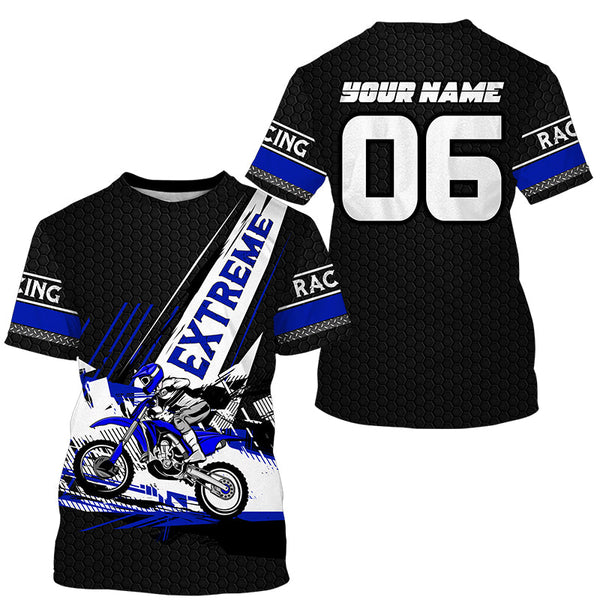 Extreme dirt bike riding jersey custom youth&adult UPF30+ blue Motocross racing motorcycle shirt PDT279