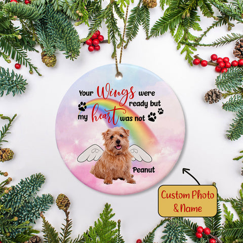 Pet Memorial Ornament Custom Photo - Pet in Heaven, Pet Loss Christmas Ornament, Remembrance for Loss of Dog, Loss of Cat, Sympathy Gift for Dog Owners| NOM18