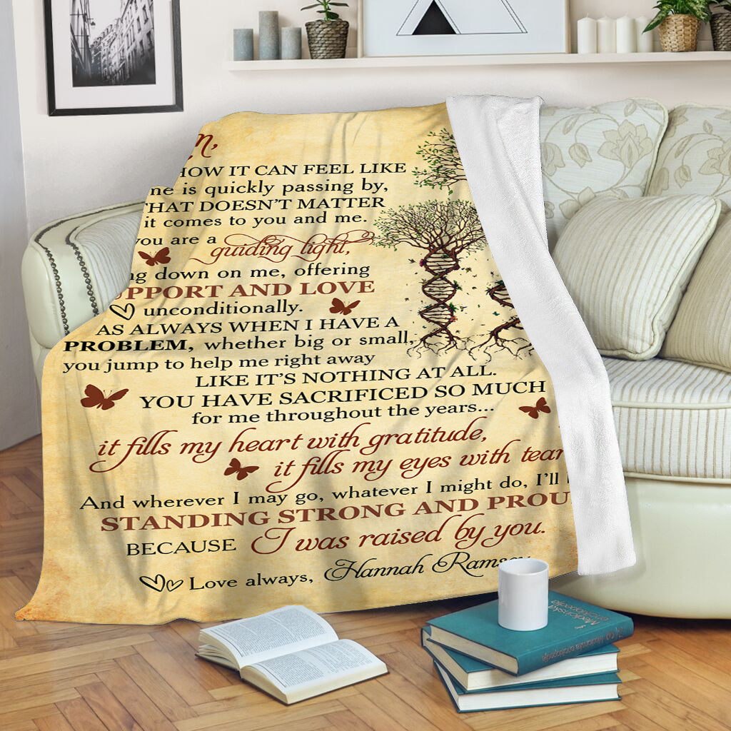 Personalized MOM Blanket Mother Blanket| Mom Poem Blanket Thoughtful Gift for Mom on Christmas Mother's Day Birthday| Gift for Mom from Daughter Son| JB22