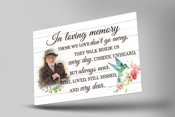 Remembrance Gift for Loss of Loved One In Loving Memory Personalized Sympathy Canvas Wall Art VTQ04