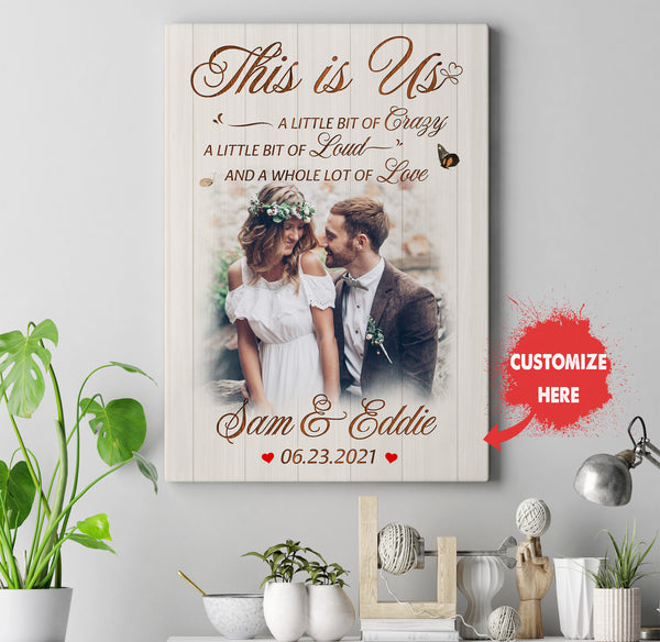 Personalized Anniversary Canvas - This Is Us Canvas Custom Photo Meaningful Gift for Couple Husband Wife on Christmas Valentine Birthday Wedding Anniversary Gift - JC474