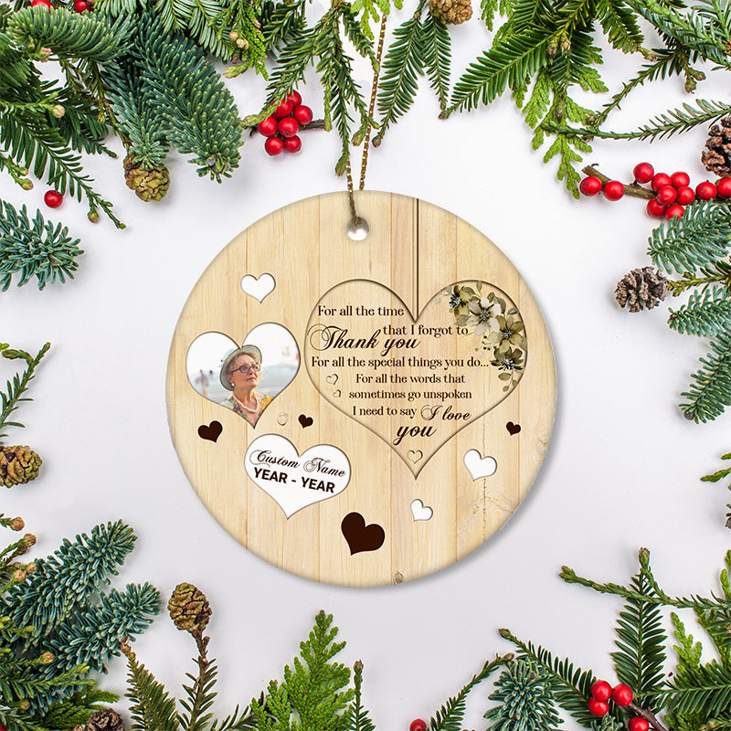 Memorial ornament – I love you, remembrance ornament for loss of loved one, sympathy keepsake gifts| ONT46