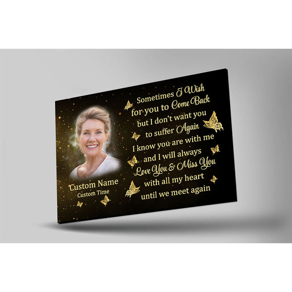 Memorial canvas personalized - Sympathy remembrance gift loss loved ones, memory of Mom dad brother CNT33