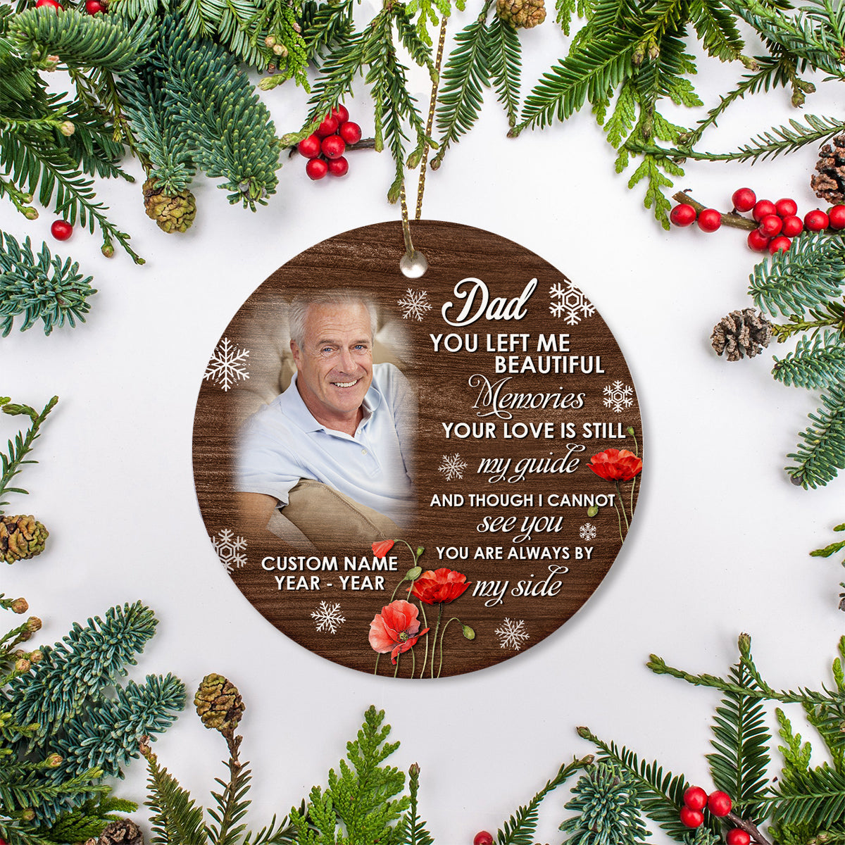 Dad memorial ornament - bereavement ornament for loss of Dad, in loving memory Father ornament| ONT106