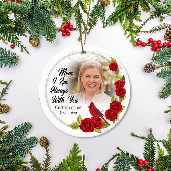 Mom Remembrance Ornament Personalized Christmas Memorial Gift For Loss Of Loved One Mother In Memory ODT49