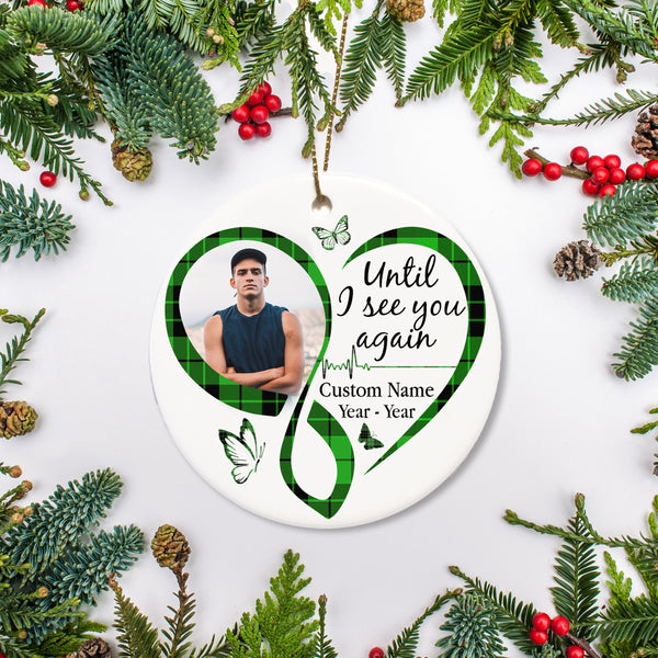 Memorial ornament personalized - Until I See You Again Christmas sympathy gift loss of loved one NOM252