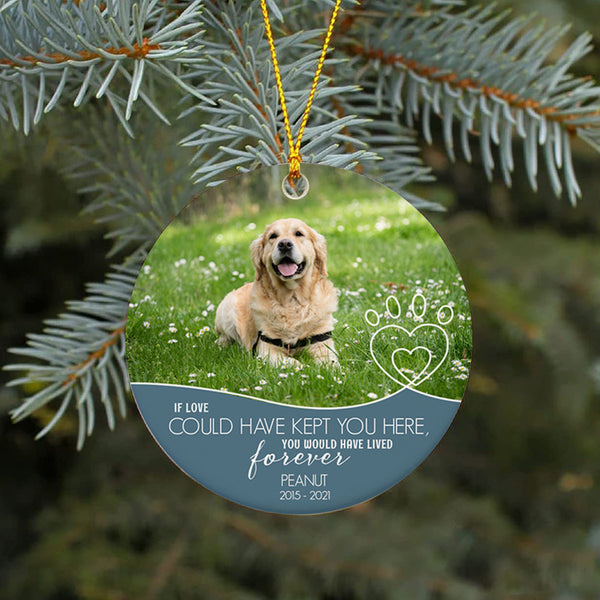 Pet Memorial Ornament Custom Photo - Pet in Heaven, Pet Loss Christmas Ornament, Remembrance for Loss of Dog, Loss of Cat, Sympathy Gift for Dog Owners| NOM21