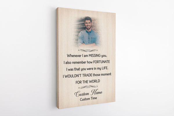 Personalized Memorial Canvas Remembrance Sympathy Gifts for Loss of Loved One Father Brother Son VTQ56