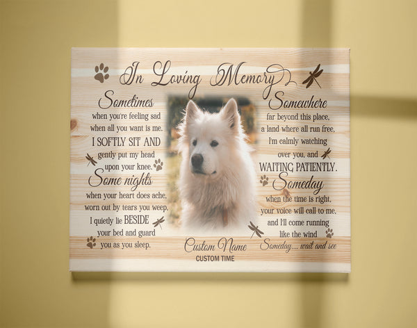 Custom Memorial Canvas for DOG - Dog Memorial Gift, Sympathy Gift for Loss of Dog, Dog Remembrance Gift for Dog Owner, Dog Lover - JCD789