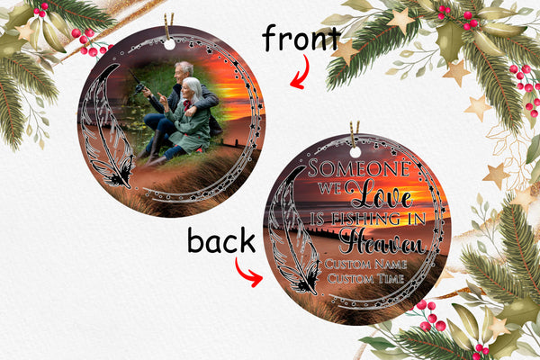Personalized Christmas Ornaments, Christmas Heaven Ornament, Sympathy gift for loss of loved one - OVT10