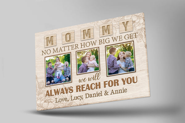 Personalized Mom Canvas - Mommy Photo Collage Mother's Day Canvas Thoughtful Gift I Love You Mom| N2455