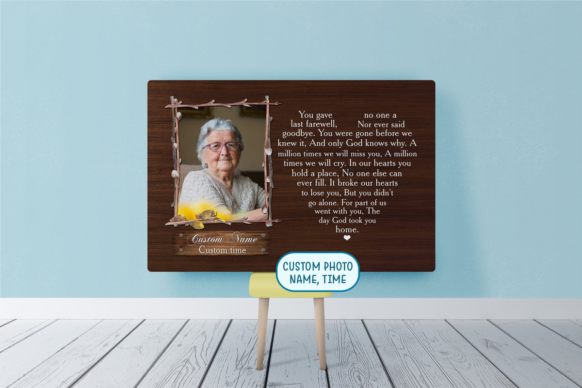 Sympathy gift for loss of loved one, Bereavement Canvas/poster for loss of Father Mother - VTQ180