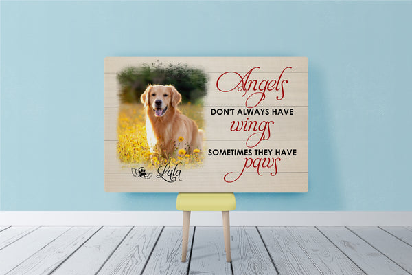 Customized Pet Memorial Gift Don't Cry For Me Canvas Loss Dog Gift Sympathy Gifts for Dog in Heaven AP15