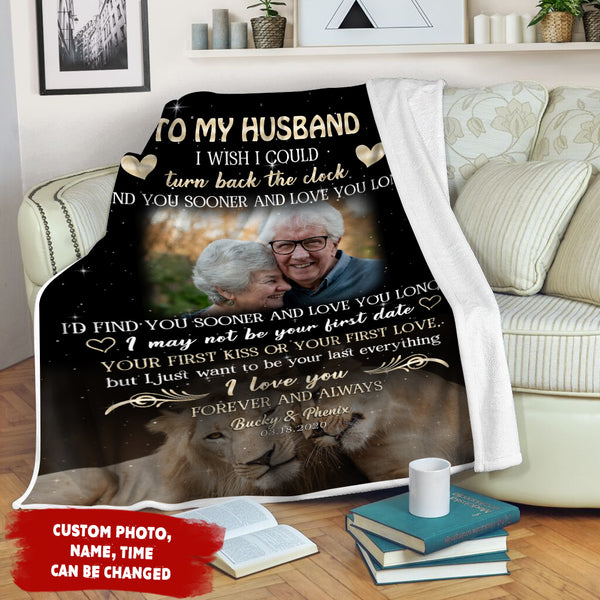 Personalized To My Husband Blanket| Lion  I Love You Forever and Always| Couple Blanket | Couple Gifts for Christmas, Anniversary,  Valentine| Cool Gifts for Him| Blanket for  Husband BP45Myfihu