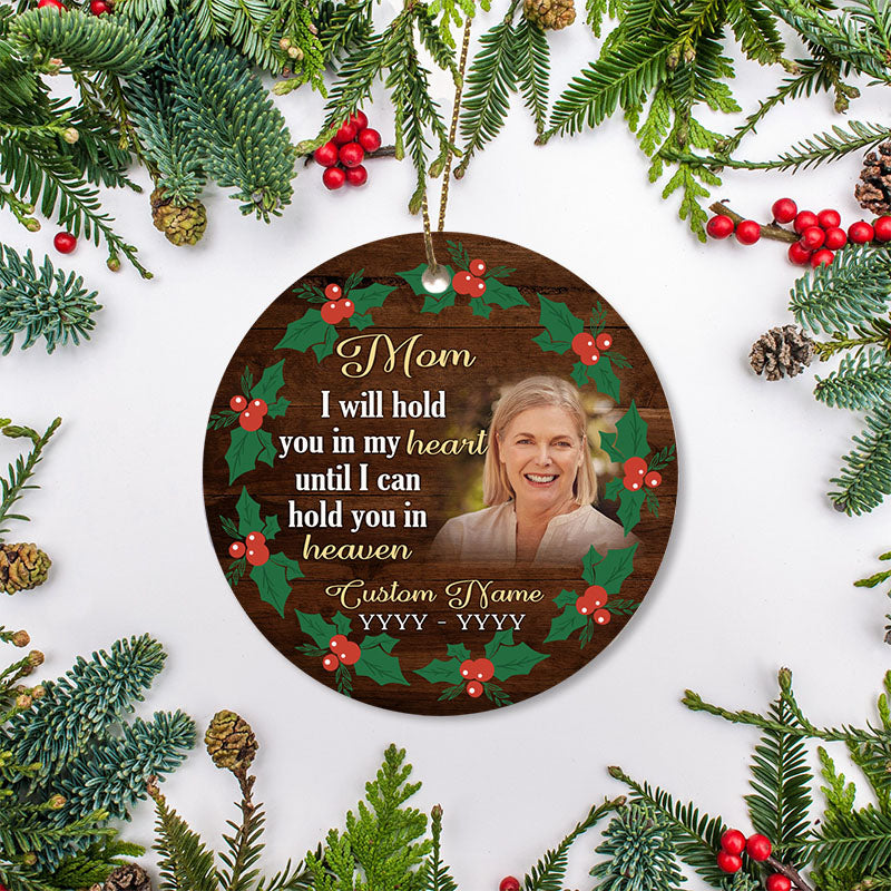 Mom memorial ornament, Mother remembrance Christmas ornament, bereavement ornament loss in heaven| ONT94