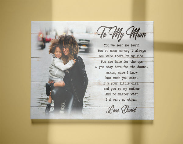 Personalized Mom Canvas - Daughter&Mother Custom Canvas Mother's Day Gift, Thoughtful Gift from Daughter N2462