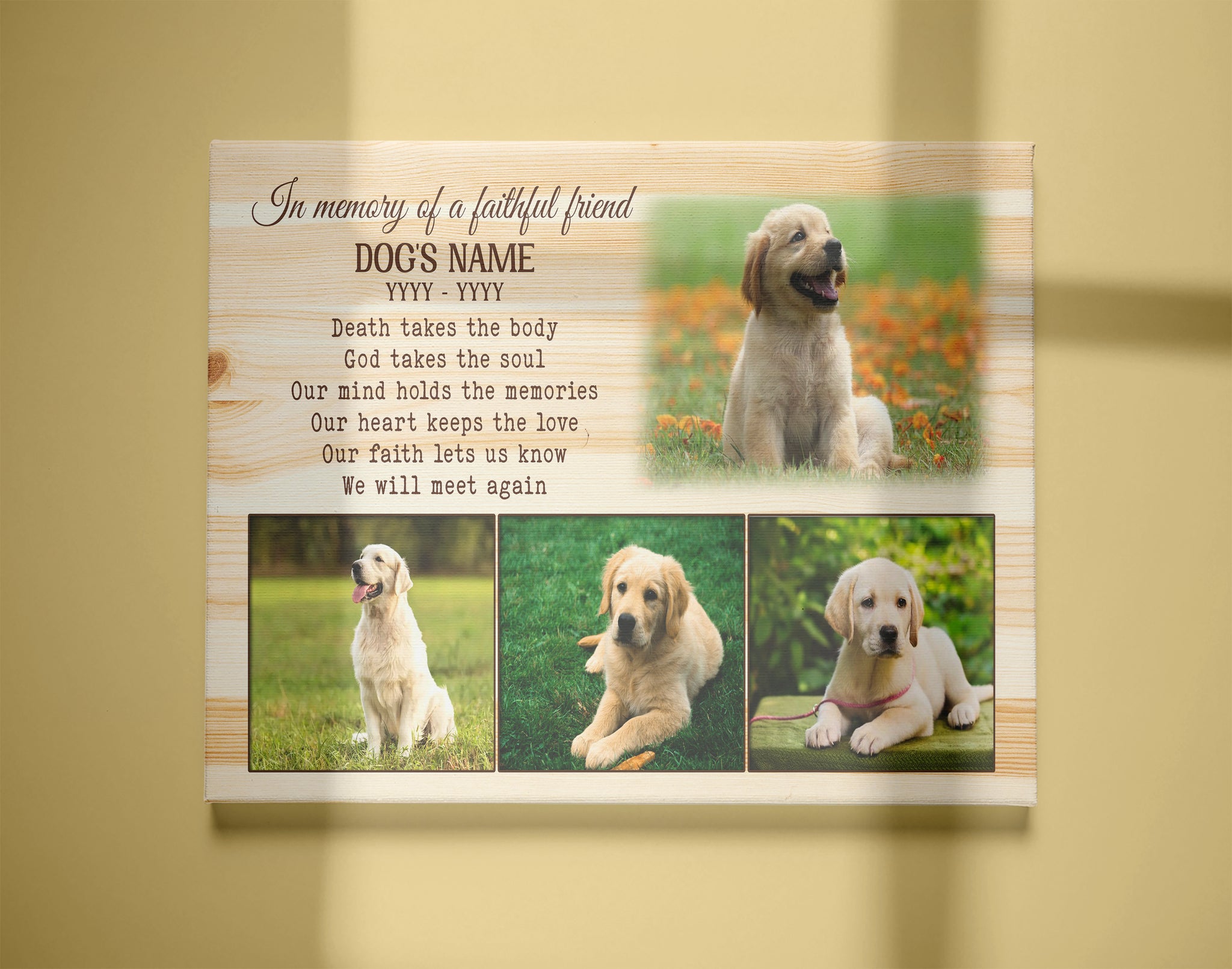 Personalized dog and owner 2024 canvas