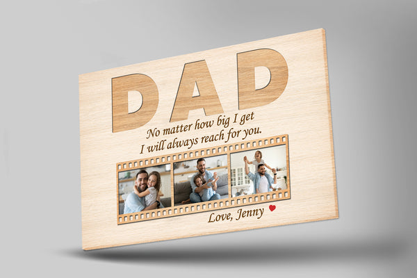 Dad Personalized Canvas Custom Photo Collage Father's Day Gift for Best Dad Ever Birthday Christmas N2561