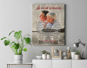 As We Sit in Heaven Personalized Memorial Gift Deepest Sympathy Canvas for Loss of Loved One VTQ60