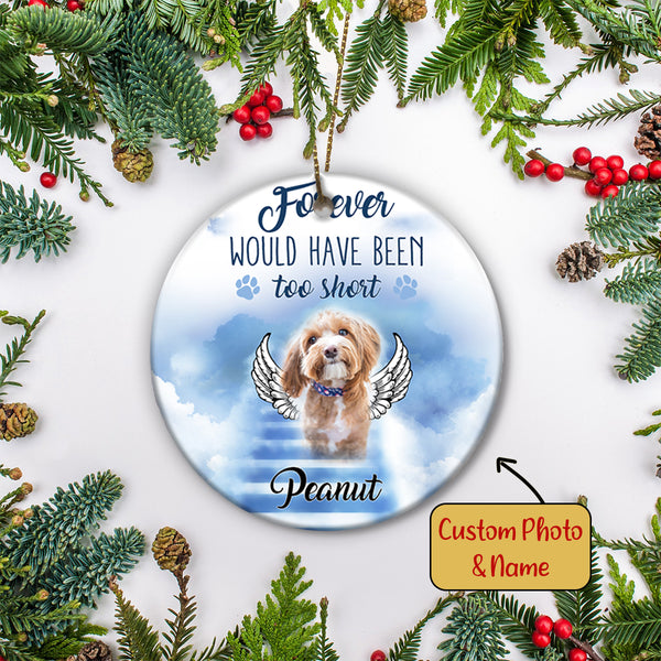 Pet Memorial Ornament Custom Photo - Pet in Heaven, Pet Loss Christmas Ornament, Remembrance for Loss of Dog, Loss of Cat, Sympathy Gift for Dog Owners| NOM17