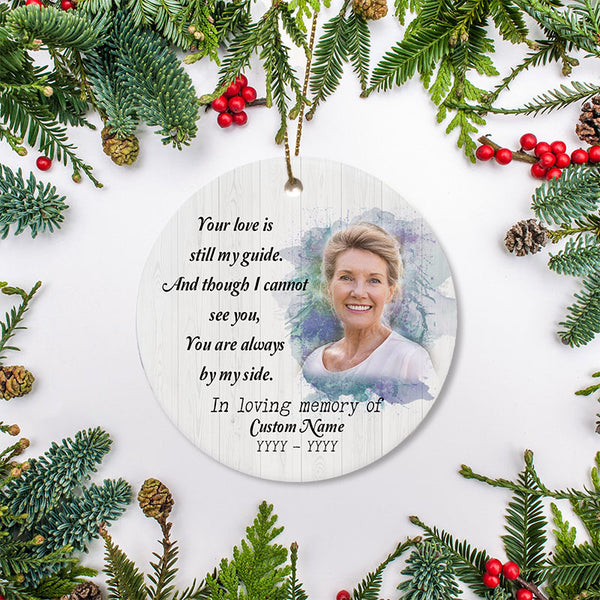 Personalized memorial ornament - in heaven, remembrance Xmas ornament, keepsake ornament for loss| ONT31