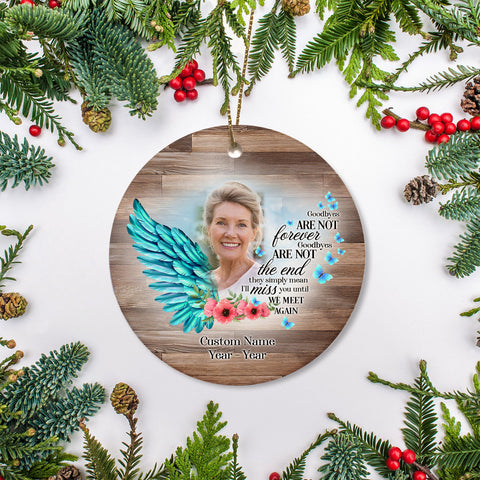 Memorial ornament personalized - remembrance ornament for loss of dad, mom, son, sympathy ornament| ONT69