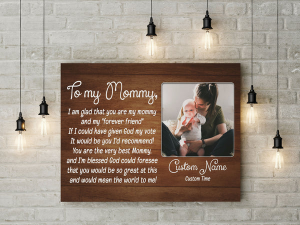 Custom New Mom Canvas| To My Mommy Pregnancy Announcement Gift for Mommy To Be New Mom Expecting Mom| JC830