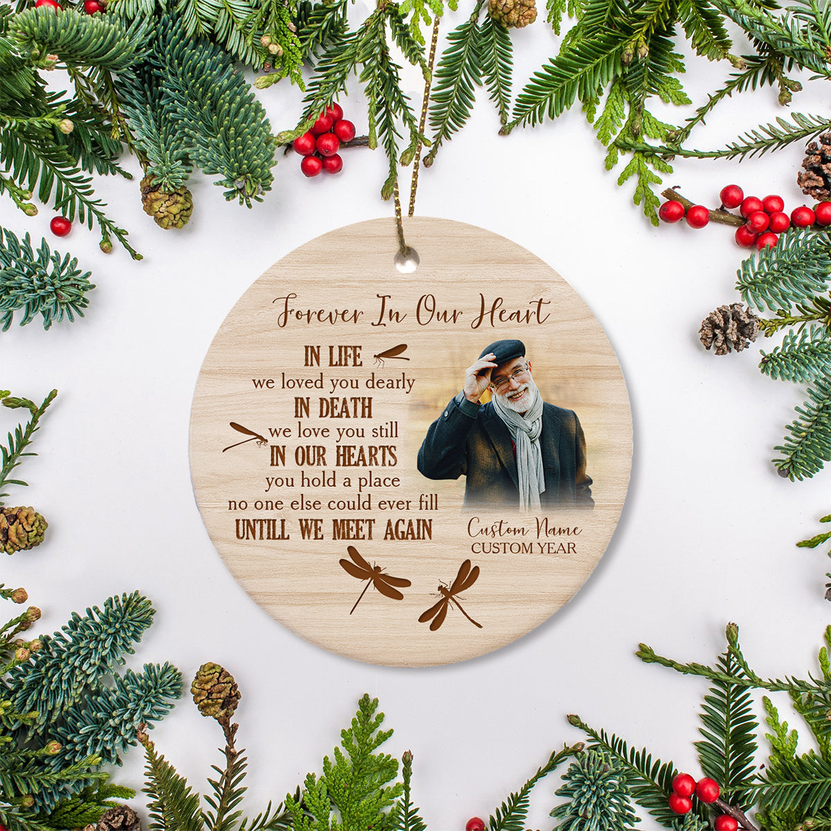 Memorial ornament - Until we meet again, remembrance ornament for loss of mom, dad, son, daughter| ONT25