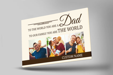 Personalized Canvas Dad Photo Collage Wall Art| Father's Day Gift for Dad, Father, Husband, Dad Birthday JC892