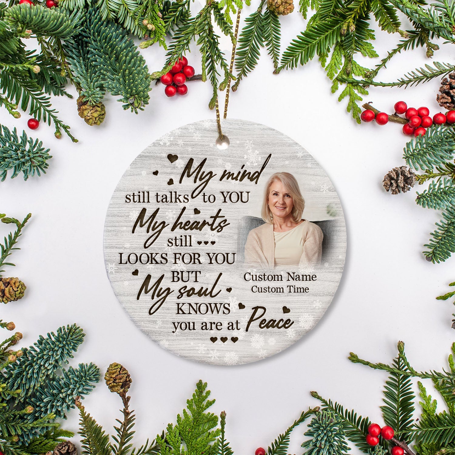 Memorial ornament - you are at peace, sympathy gifts for loss, remembrance gifts, keepsake ornament| ONT49