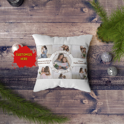 No.1 Mom Personalized Pillow, Best Mom Ever Mother's Day Gift, New Mommy Birthday Christmas Keepsake| NPL32