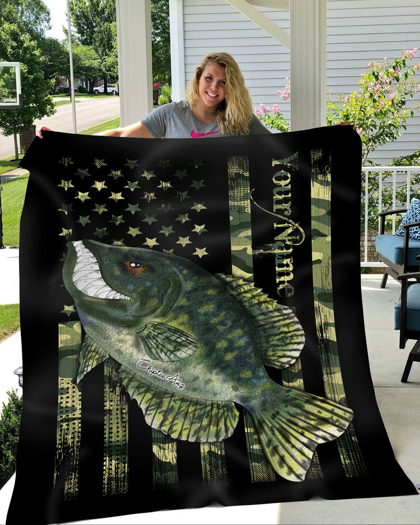 Crappie fishing American flag camo black angry crappie fish ChipteeAmz –  Myfihu