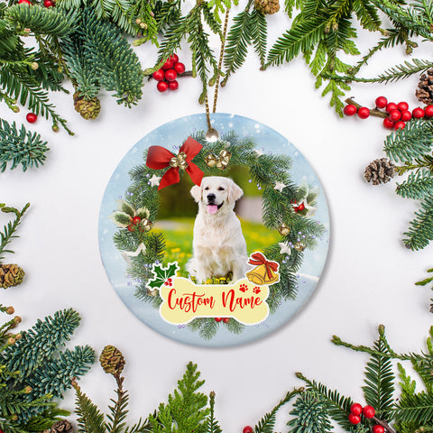 Christmas Ornaments, Memorial Christmas Ornament for loss of dog, Sympathy gift for loss of pet - OVT11