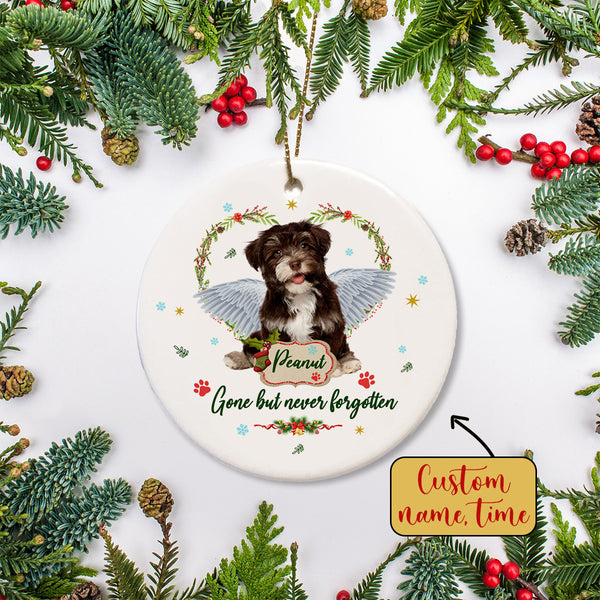 Pet Memorial Ornament Custom Photo - Gone But Never Forgotten| Pet Loss Christmas Ornament, Remembrance for Loss of Dog, Loss of Cat, Sympathy Gift for Dog Owners| NOM16