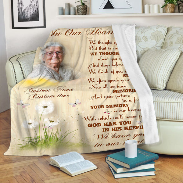 Personalized Memorial Blanket for Loss of Loved one, We Thought of You Today Sympathy Blanket for Loss of Mother VTQ113