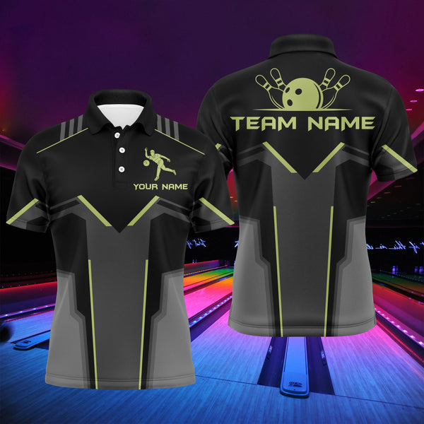 Custom Team Name Bowling Polo Shirt for Men, Bowlers Jersey Short Sleeves NBP28