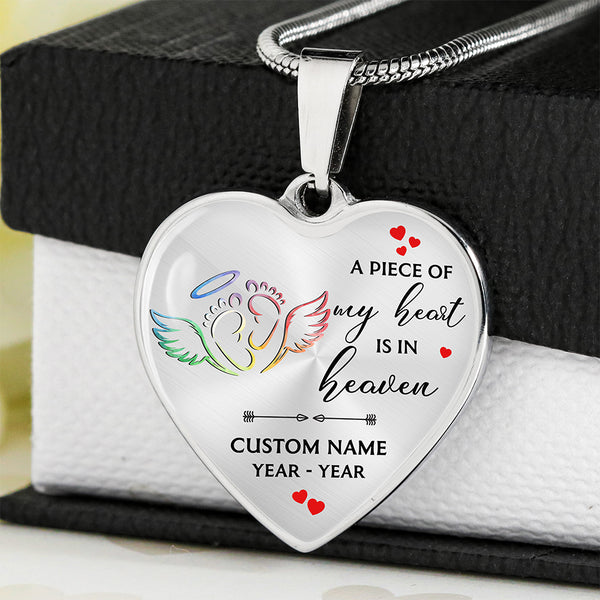 Custom Baby remembrance necklace - Infant footprints memorial jewelry, Miscarriage loss gift for Mom NNT42